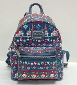 Loungefly X Disney Parks Ugly Christmas Sweater Mini Backpack Multicolor