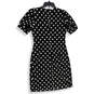 Womens Black White Polka Dot V-Neck Short Sleeve A-Line Dress Size 4 image number 2