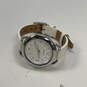 Designer Relic Silver-Tone Leather Strap Round Dial Analog Wristwatch image number 2