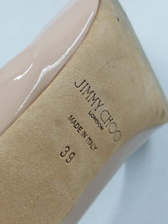 Authentic Jimmy Choo Nude Patent Pumps W 9 image number 7