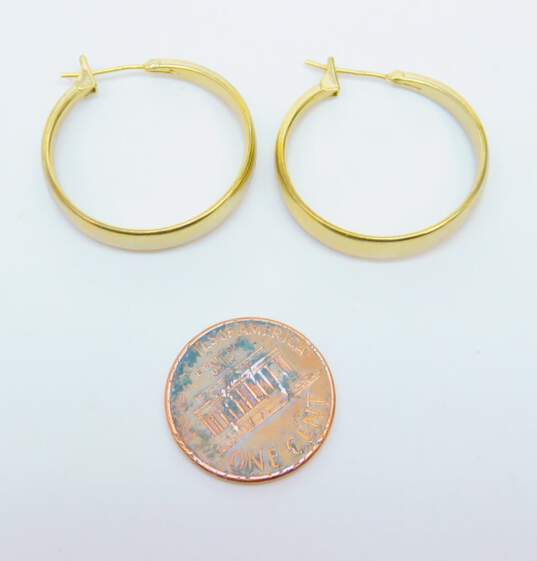 Elegant 14K Yellow Gold Hoop Earrings 6.4g image number 5