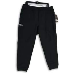 NWT Duluth Trading Co. Mens Black Elastic Waist Slash Pocket Jogger Pants Size L