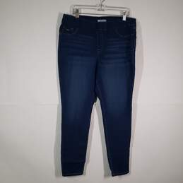 NWT Womens Regular Fit 5 Pockets Design Denim Pull-On Skinny Leg Jeans Size 16 alternative image
