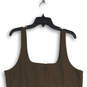 NWT Womens Brown Cheks Square Neck Sleeveless Back Zip Mini Dress Size 16 T image number 3