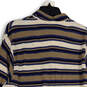 NWT Mens Multicolor Spread Collar Long Sleeve Side Slit Polo Shirt Size M image number 4