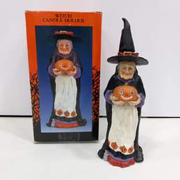Kurt Adler Hand Crafted Halloween Witch Candle Holder