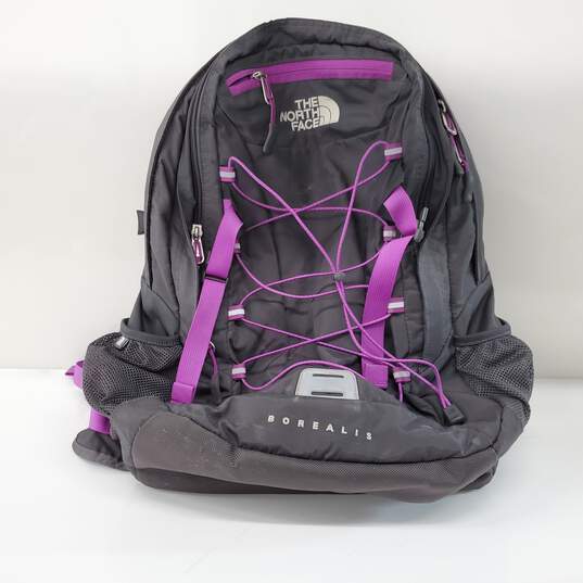 The North Face Borealis Purple Gray Backpack image number 1