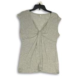 Banana Republic Womens Gray Twisted V-Neck Sleeveless Pullover Blouse Top Size S