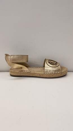 Juicy Couture Jannaa Gold Leather Espadrille Sandals Shoes Size 9