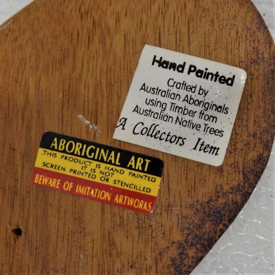 Australian Aboriginal Boomerang Lot of 2 Art Souvenir Hand Painted Kangaroo image number 6