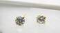 14K Yellow Gold Cubic Zirconia Stud Earrings 0.7g image number 2