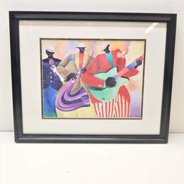 Ivey Hayes - African American Abstract Jazz Players - SATURDAY NIGHT TRIO - Print 1980s