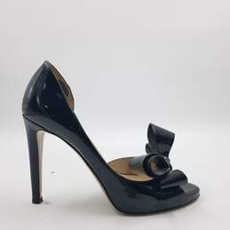 Valentino Garavani Bow D'Orsay Heel Women's Sz.37 Patent Black