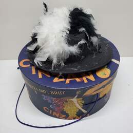 Tri-Coastal Black Feathered Wide Brim Hat