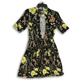 Forever 21 Womens Multicolor Floral Short Sleeve Fit & Flare Dress Size M alternative image