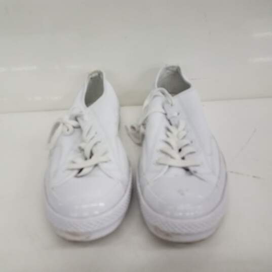 Converse White Leather Chuck Taylor Shoes Size 10 image number 3