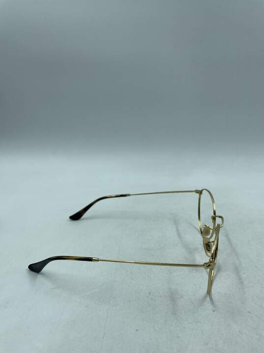Ray-Ban Gold Round Eyeglasses image number 5
