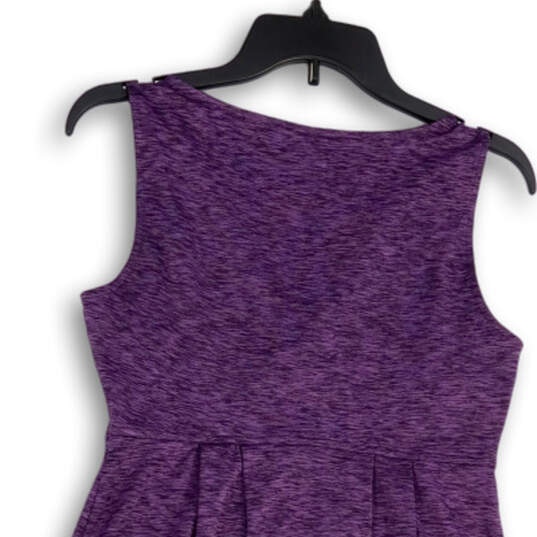 Womens Purple Heather Sleevelss V-Neck Pullover A Line Dress Size Small image number 3