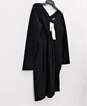'S Max Mara' Black Wool Bend V-Neck Long Sleeve Knee Length Women's Dress Size M NWT with COA image number 3