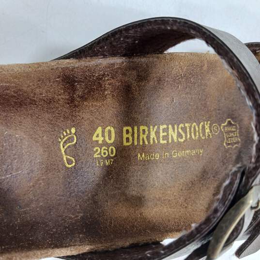Birkenstocks Leather Slip-In Sandals Men Size 7 Women Size 9 image number 6