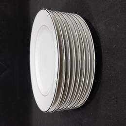 Bundle Of 8 White 1070 Engagement Ceramic Plates