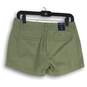 J. Crew Womens Green Flat Front Slash Pocket Chino Shorts Size 2 image number 2