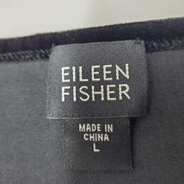 Eileen Fisher Black Velvet Silk Blend LS Top Women's L alternative image