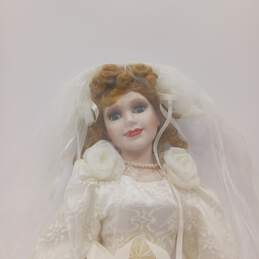 Large (29 Inches Tall) Porcelain Bride Doll alternative image