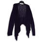 Womens Blue Long Sleeve Handkerchief Hem Open Front Cardigan Sweater Size 2 image number 1