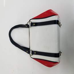 Womens Vintage Red White and Black Dover Handbag - Made in USA