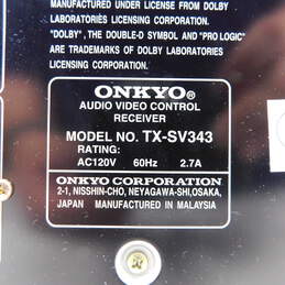 Onkyo Model TX-SV343 Audio Video Control Receiver w/ Attached Power Cable alternative image