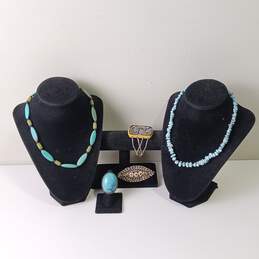 Artisan Handmade Semi Precious Gemstone Mineral Stone Costume Jewelry Set