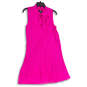 Womens Purple Sleeveless Tie Neck Knee Length A-Line Dress Size 6 image number 1