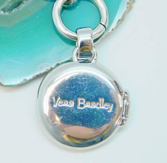 Vera Bradley Silver Tone Locket Toggle Clasp Bracelet 19.1g image number 3