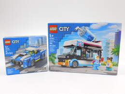 City Factory Sealed Sets 60312: Police Car & 60384: Penguin Slushy Van