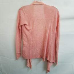 Eileen Fisher bubblegum pink open front cardigan petite S alternative image