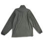 Mens Gray Heather Mock Neck Long Sleeve Full-Zip Fleece Jacket Size XXL image number 2