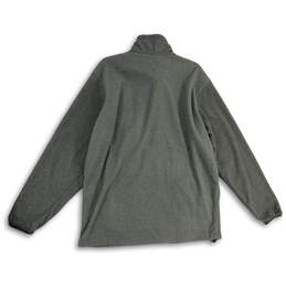 Mens Gray Heather Mock Neck Long Sleeve Full-Zip Fleece Jacket Size XXL alternative image