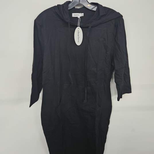 Clearlove Black Hoodie Dress image number 1