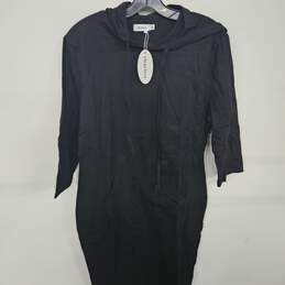 Clearlove Black Hoodie Dress