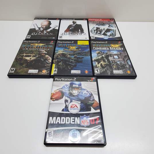 Playstation 2 - Mixed Lot of 7 Games - Hitman Socom Madden image number 1
