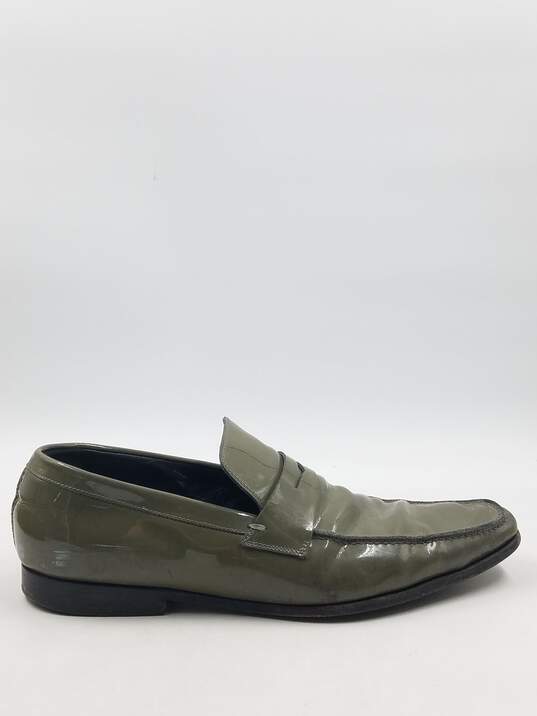 Authentic Dior Army Green Patent Loafers M 12 image number 1