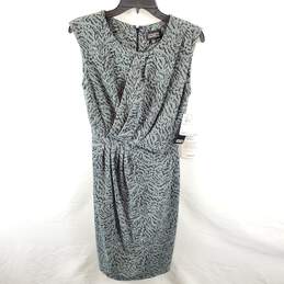 Adrianna Papell Women Grey Drape Dress Sz 4 NWT