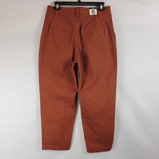 Gap Women Orange Pants Sz 6 NWT image number 2