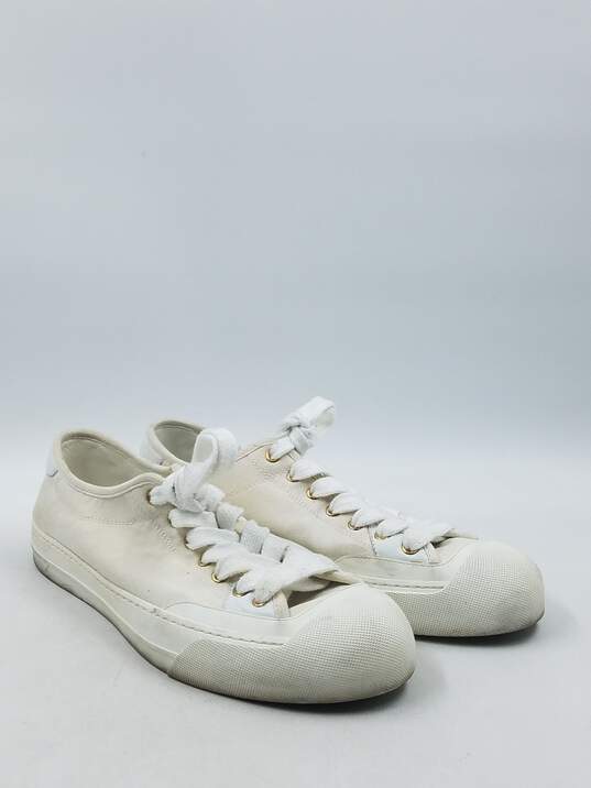 Authentic Gucci Ivory Canvas Sneaker M 9G image number 3