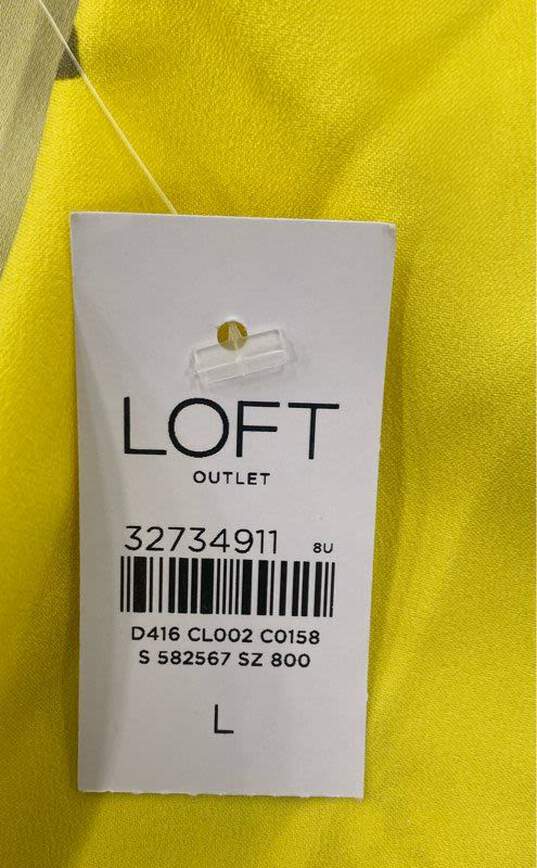 LOFT Women's Yellow Floral Dress - L NWT image number 4