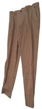 NWT Bradley Allen Mens Khaki Flat Front Straight Leg Casual Dress Pants image number 2