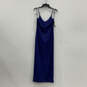NWT Womens Blue Sequin Spaghetti Strap Sleeveless Bodycon Dress Size Large image number 1
