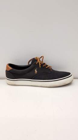 Polo By Ralph Lauren Canvas Sneakers Leather Lace Men Shoes US 8.5