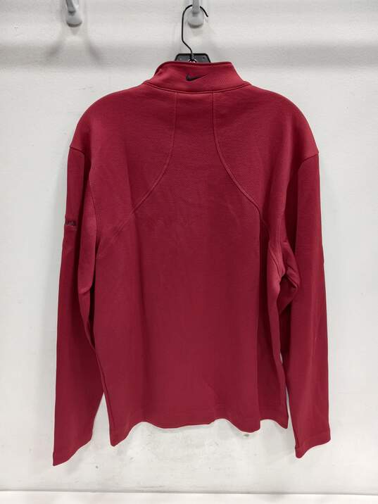 Nike Golf Red 1/4 Zip Pullover Sweater Men's Size M image number 2